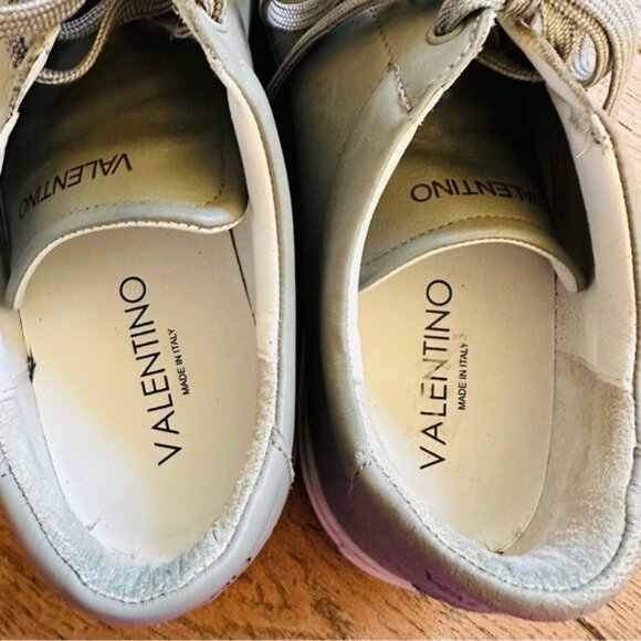 VALENTINO BY MARIO VALENTINO Jimmy Logo gray Leather lace up Sneaker men 11 - Picture 11 of 16